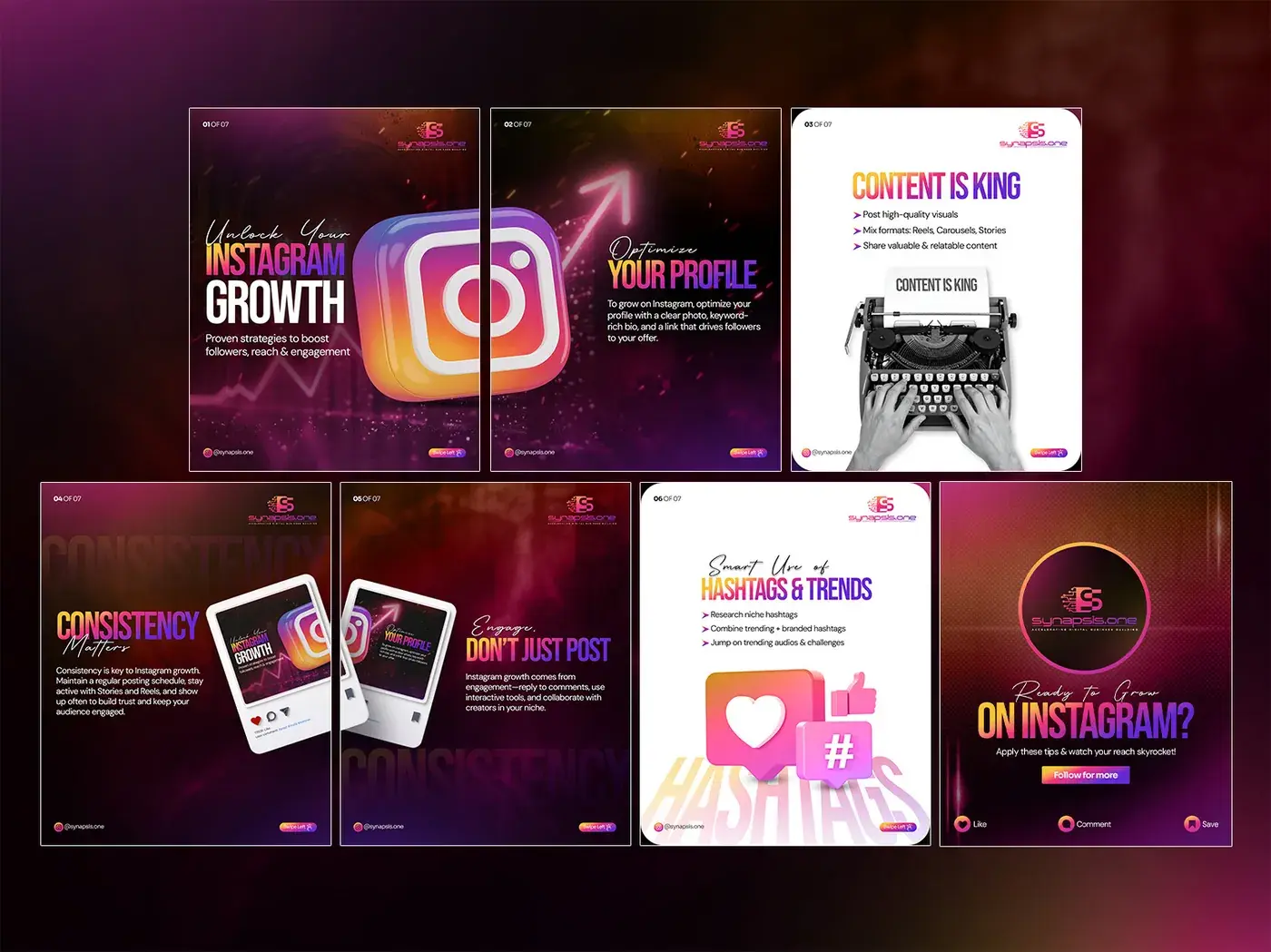 Instagram growth tips carousel