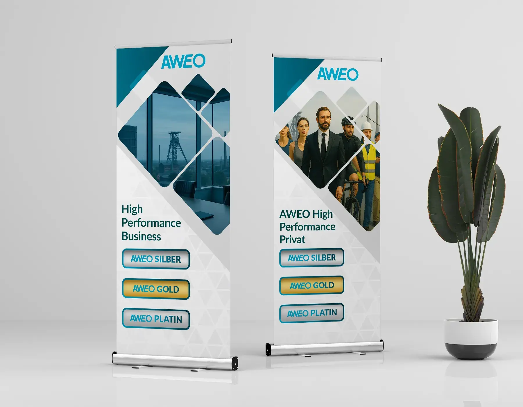 AWEO roll-up banners