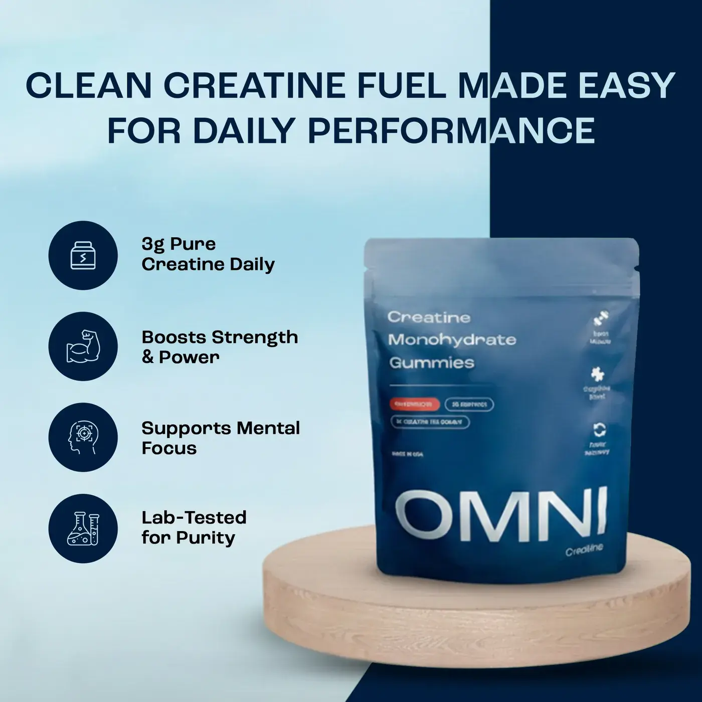 Omni creatine gummies ad creative 1