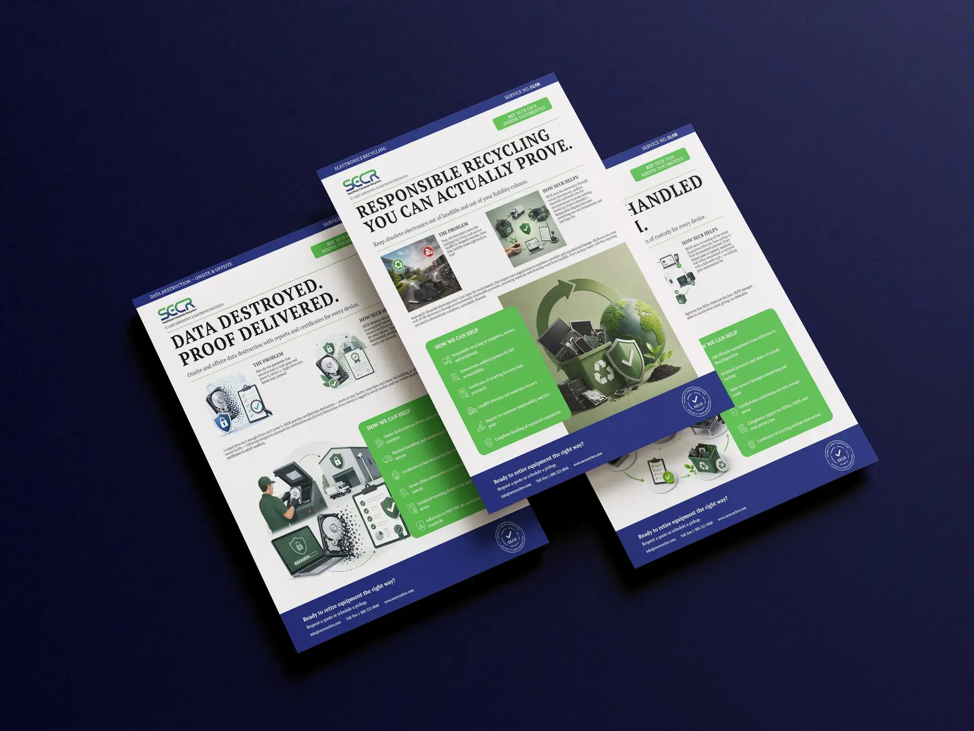 SECR flyers: data destroyed, proof delivered and responsible recycling