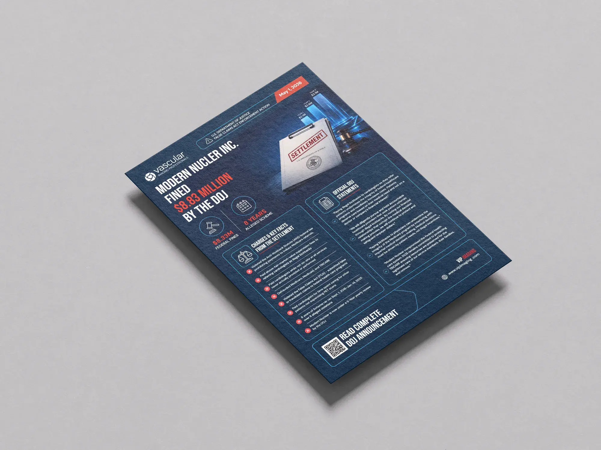 Vascular compliance flyer on grey